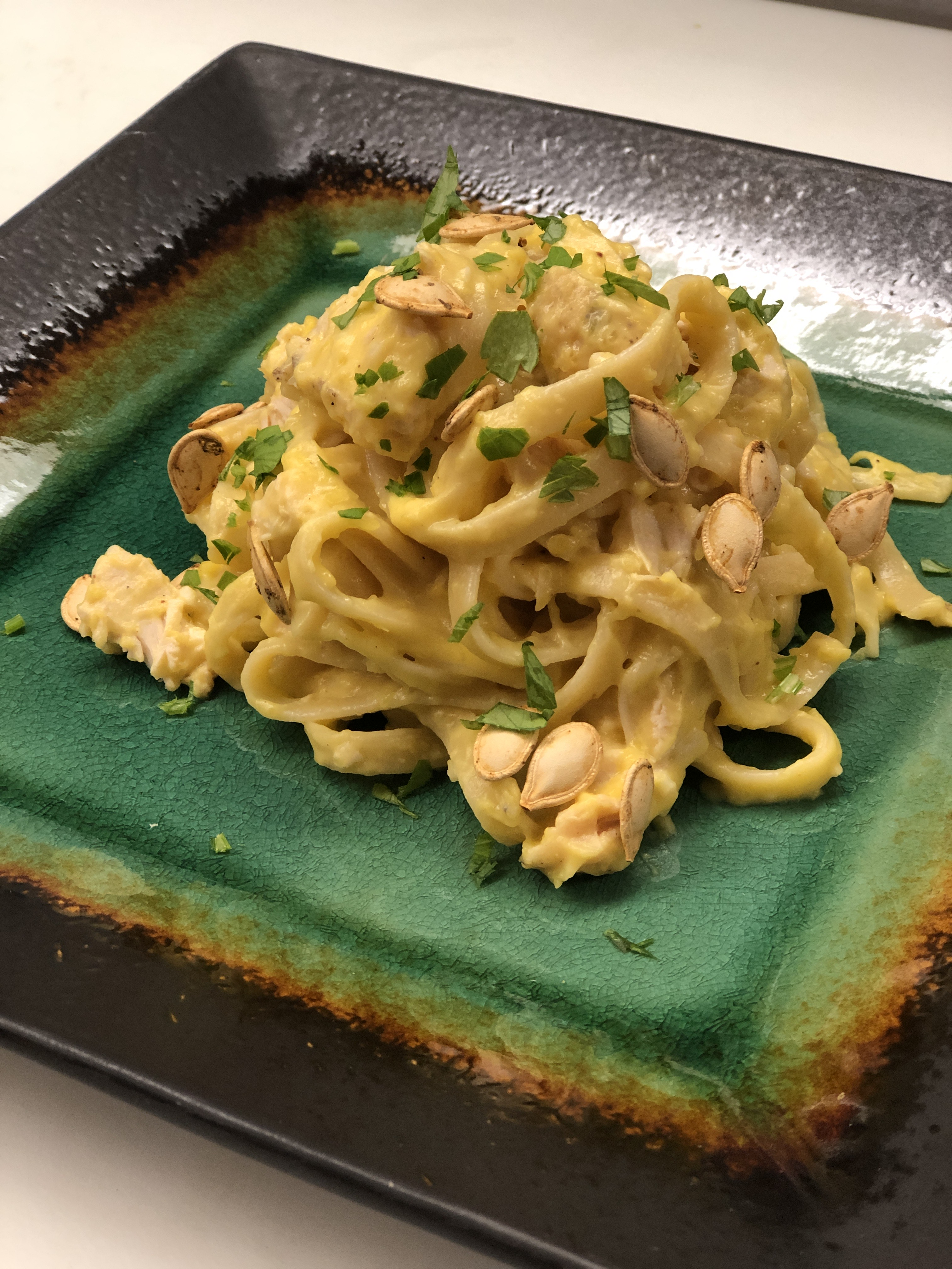 Pumpkin Chicken Alfredo