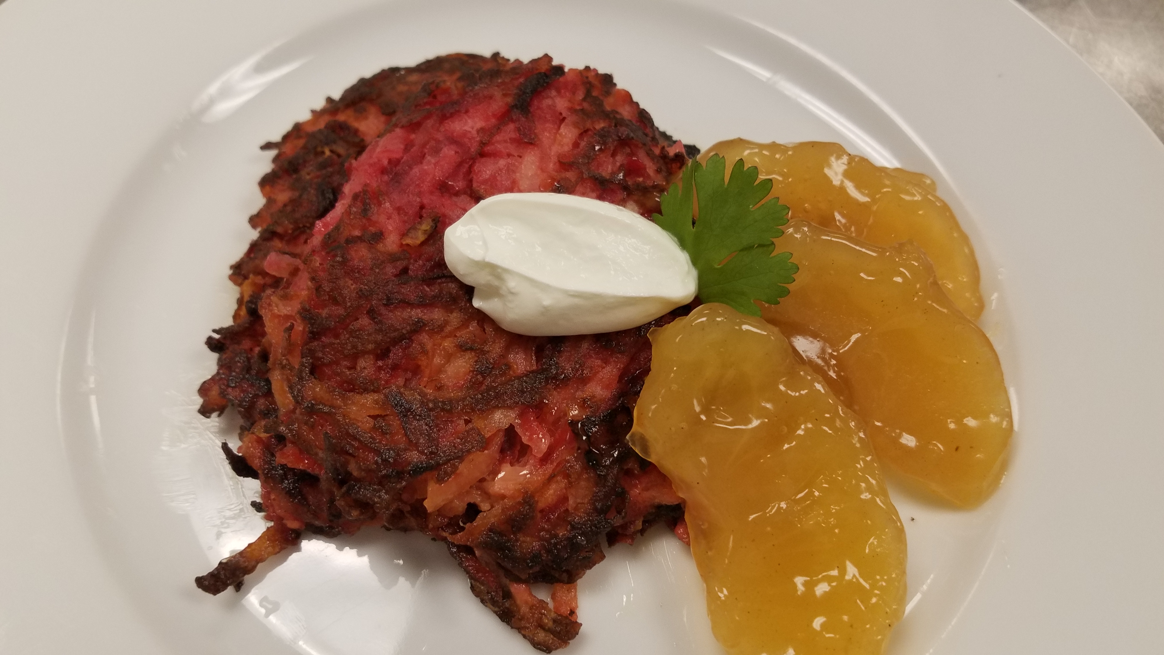 Potato and Beet Latkes