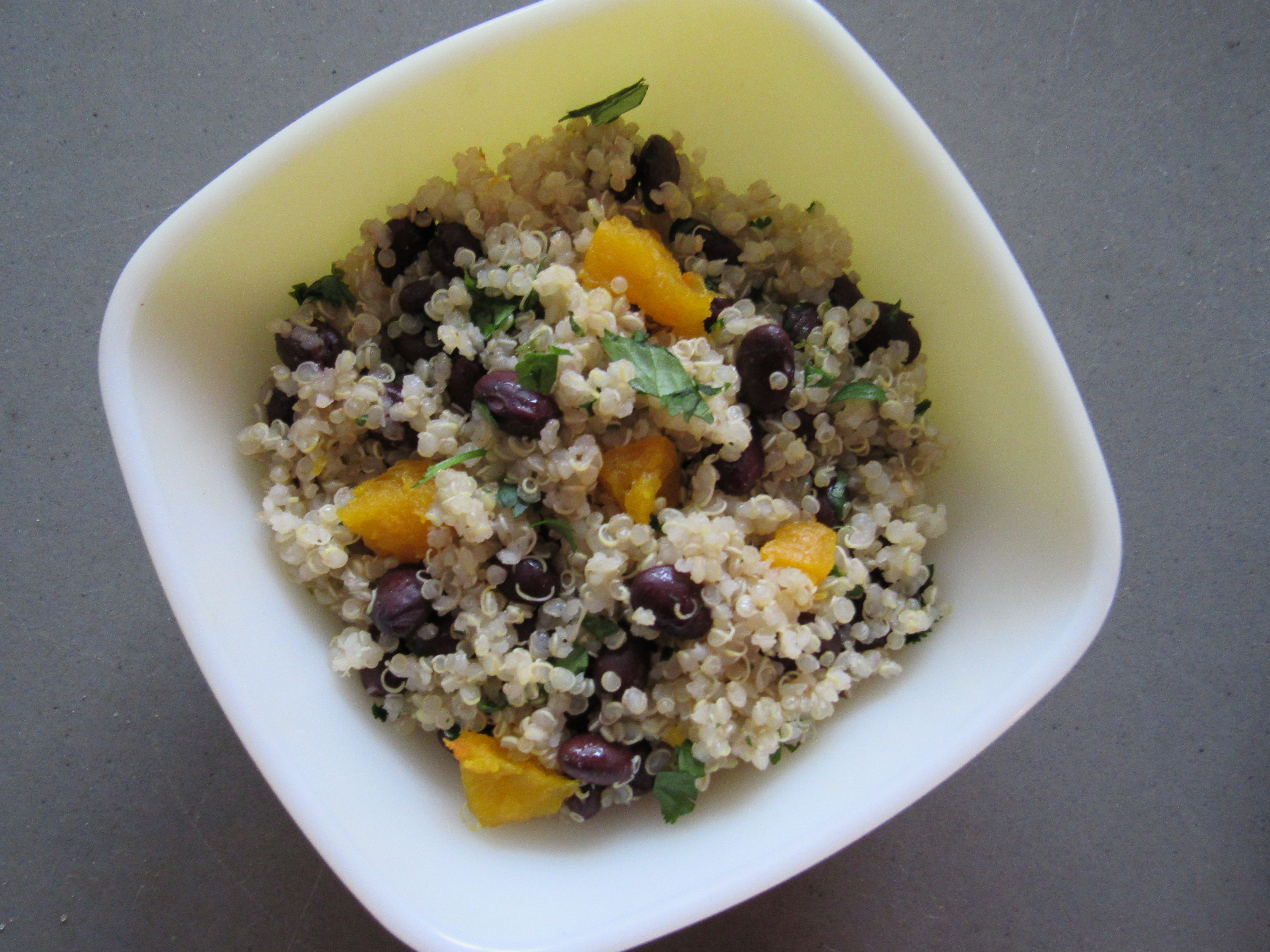 quinoam black beansquash salad